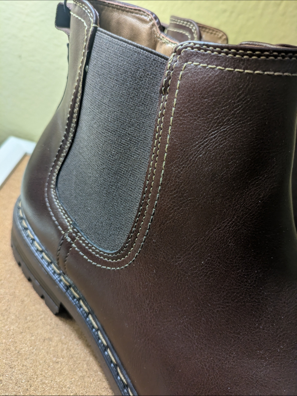 Men's Dark Brown Leather Chukka Zip Boots - Picture 8 of 11